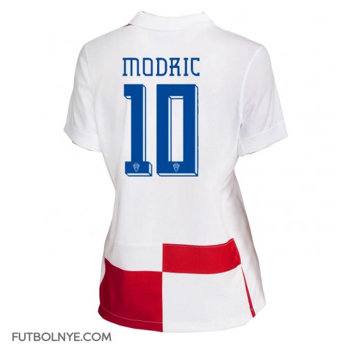 Camiseta Croacia Luka Modric #10 Primera Equipación para mujer Eurocopa 2024 manga corta